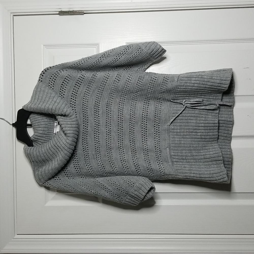 Reference Point Cowl Neck Short Sleeve Sweater